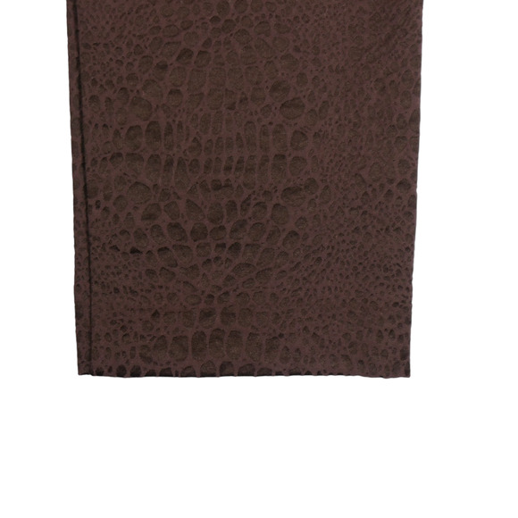 Eric Stretch Dress Pants Womens Size 12 Brown Snake Skin Print Pockets Animal - Picture 6 of 7
